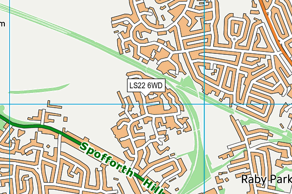 LS22 6WD map - OS VectorMap District (Ordnance Survey)