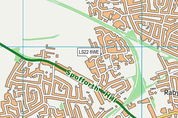 LS22 6WE map - OS VectorMap District (Ordnance Survey)