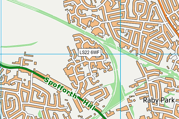LS22 6WF map - OS VectorMap District (Ordnance Survey)