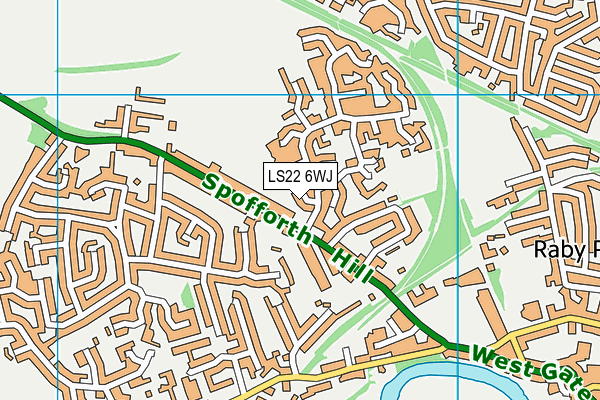 LS22 6WJ map - OS VectorMap District (Ordnance Survey)