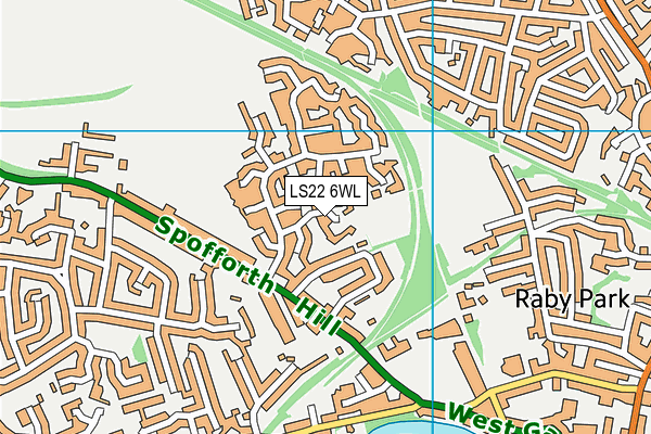 LS22 6WL map - OS VectorMap District (Ordnance Survey)