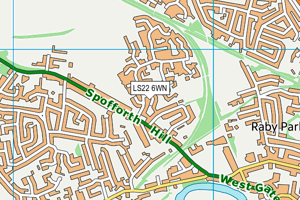 LS22 6WN map - OS VectorMap District (Ordnance Survey)