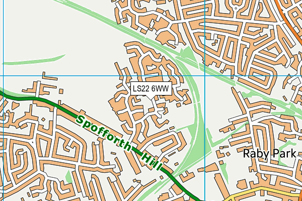 LS22 6WW map - OS VectorMap District (Ordnance Survey)