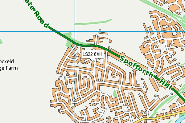 LS22 6XH map - OS VectorMap District (Ordnance Survey)