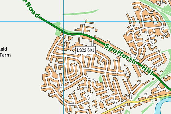 LS22 6XJ map - OS VectorMap District (Ordnance Survey)