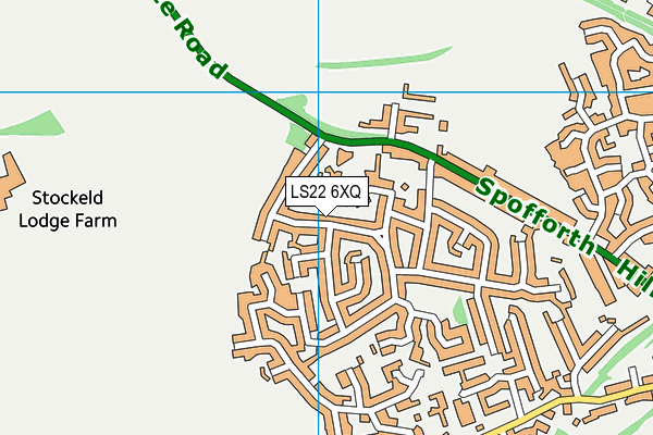 LS22 6XQ map - OS VectorMap District (Ordnance Survey)
