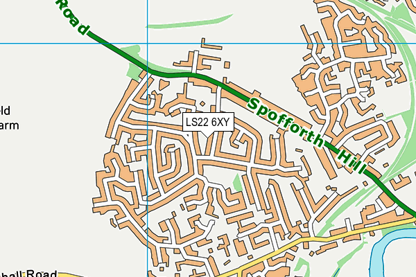 LS22 6XY map - OS VectorMap District (Ordnance Survey)