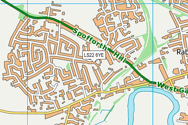 LS22 6YE map - OS VectorMap District (Ordnance Survey)