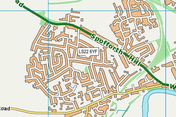 LS22 6YF map - OS VectorMap District (Ordnance Survey)