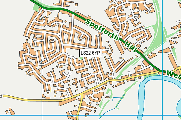 LS22 6YP map - OS VectorMap District (Ordnance Survey)
