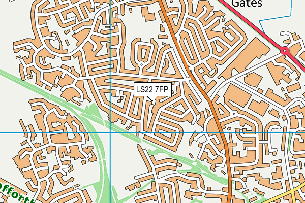 LS22 7FP map - OS VectorMap District (Ordnance Survey)