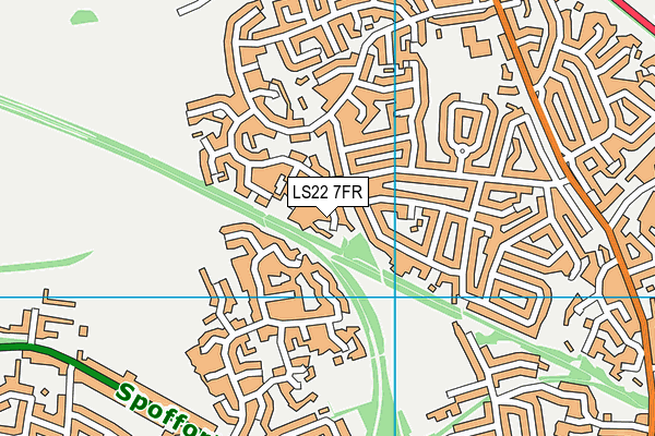 LS22 7FR map - OS VectorMap District (Ordnance Survey)