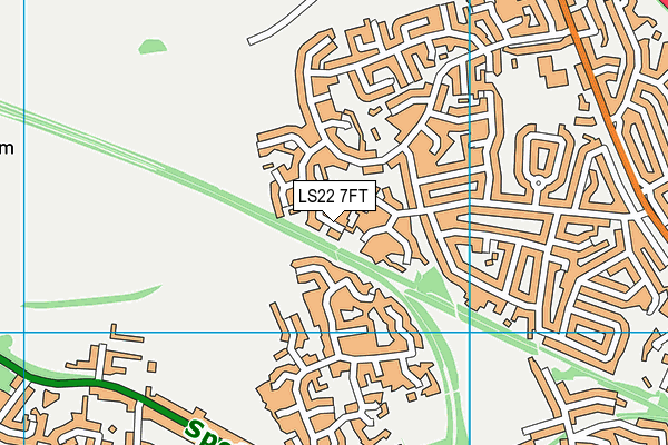 LS22 7FT map - OS VectorMap District (Ordnance Survey)