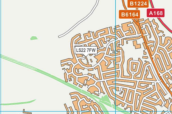 LS22 7FW map - OS VectorMap District (Ordnance Survey)