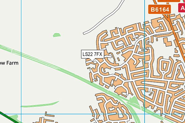 LS22 7FX map - OS VectorMap District (Ordnance Survey)