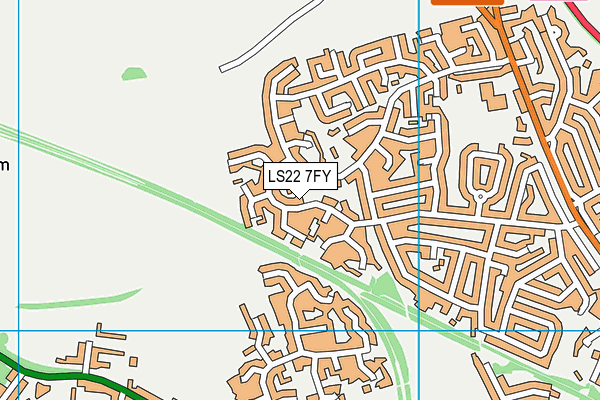 LS22 7FY map - OS VectorMap District (Ordnance Survey)