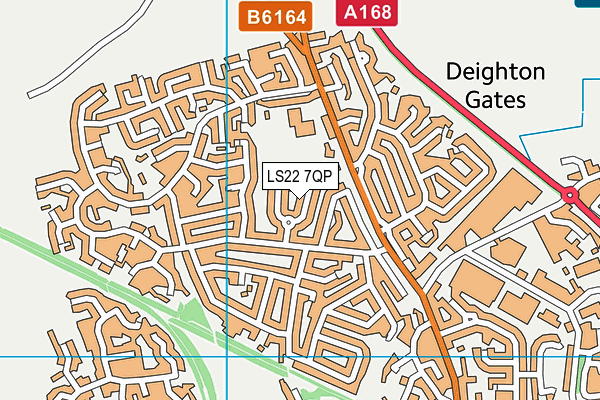 LS22 7QP map - OS VectorMap District (Ordnance Survey)