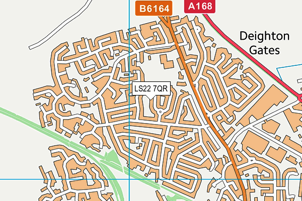 LS22 7QR map - OS VectorMap District (Ordnance Survey)
