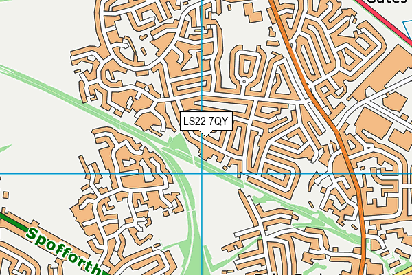 LS22 7QY map - OS VectorMap District (Ordnance Survey)