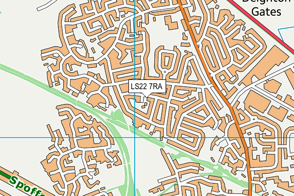 LS22 7RA map - OS VectorMap District (Ordnance Survey)