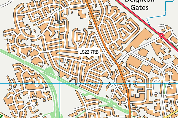 LS22 7RB map - OS VectorMap District (Ordnance Survey)