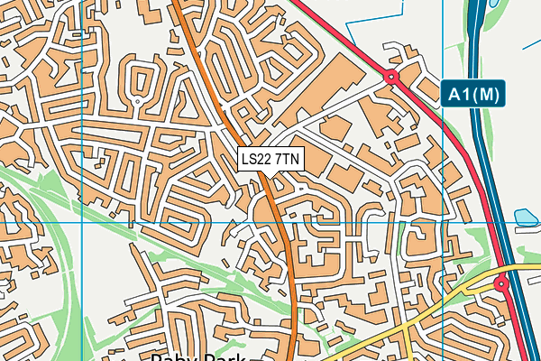 LS22 7TN map - OS VectorMap District (Ordnance Survey)