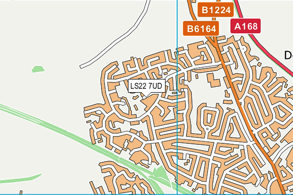 LS22 7UD map - OS VectorMap District (Ordnance Survey)