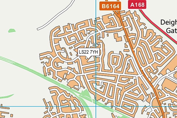 LS22 7YH map - OS VectorMap District (Ordnance Survey)