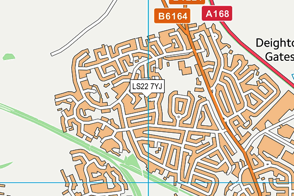 LS22 7YJ map - OS VectorMap District (Ordnance Survey)