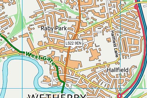 LS22 9EN map - OS VectorMap District (Ordnance Survey)