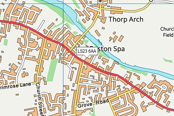 LS23 6AA map - OS VectorMap District (Ordnance Survey)