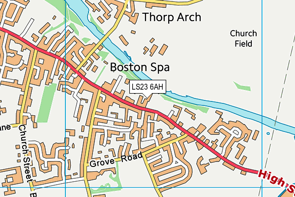 LS23 6AH map - OS VectorMap District (Ordnance Survey)