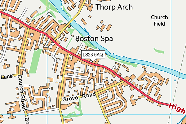 LS23 6AQ map - OS VectorMap District (Ordnance Survey)