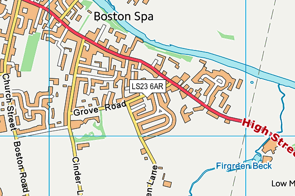 LS23 6AR map - OS VectorMap District (Ordnance Survey)