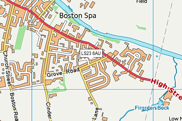 LS23 6AU map - OS VectorMap District (Ordnance Survey)