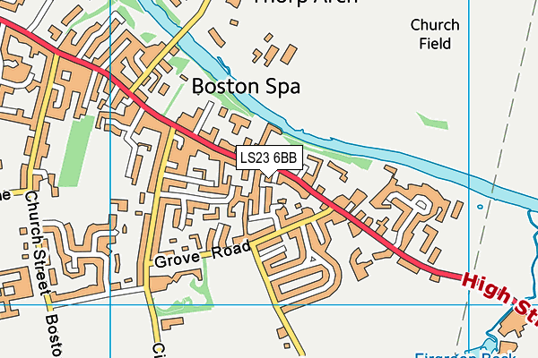 LS23 6BB map - OS VectorMap District (Ordnance Survey)