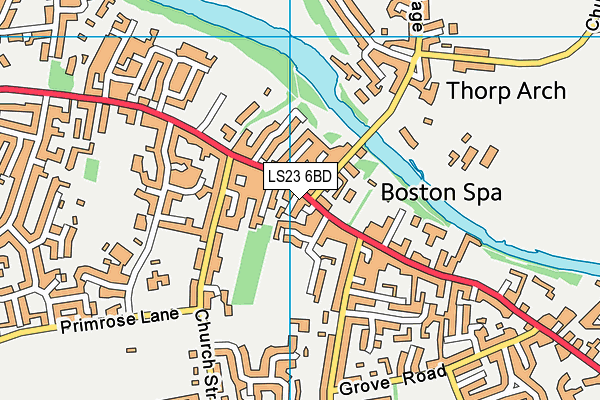 LS23 6BD map - OS VectorMap District (Ordnance Survey)