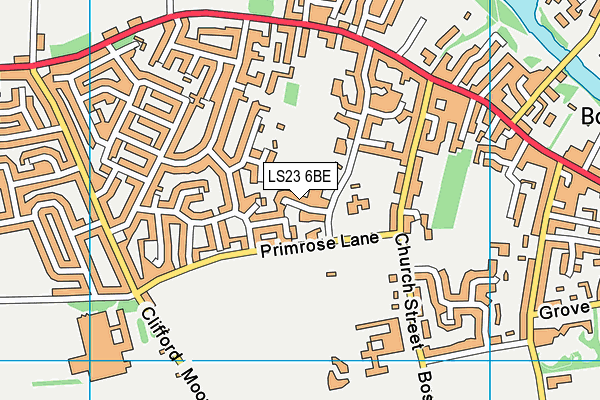LS23 6BE map - OS VectorMap District (Ordnance Survey)
