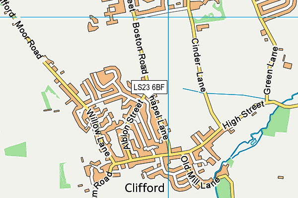 LS23 6BF map - OS VectorMap District (Ordnance Survey)
