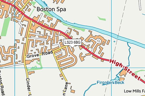 LS23 6BG map - OS VectorMap District (Ordnance Survey)