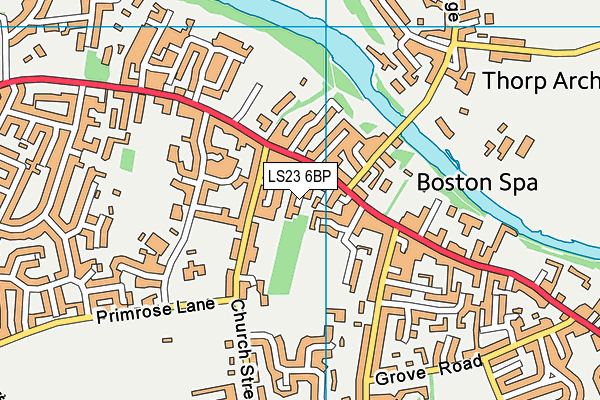 LS23 6BP map - OS VectorMap District (Ordnance Survey)