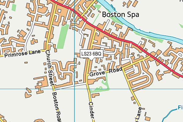 LS23 6BQ map - OS VectorMap District (Ordnance Survey)