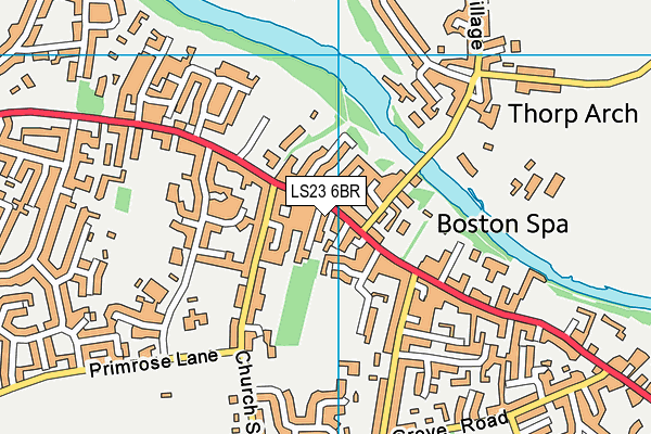 LS23 6BR map - OS VectorMap District (Ordnance Survey)