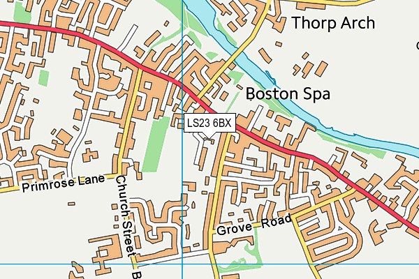 LS23 6BX map - OS VectorMap District (Ordnance Survey)