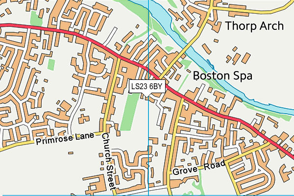 LS23 6BY map - OS VectorMap District (Ordnance Survey)