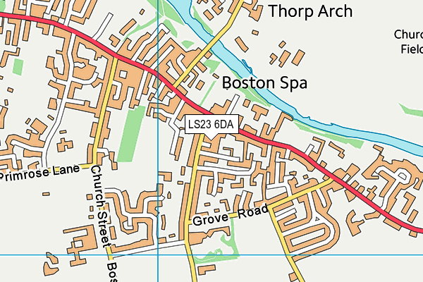 LS23 6DA map - OS VectorMap District (Ordnance Survey)