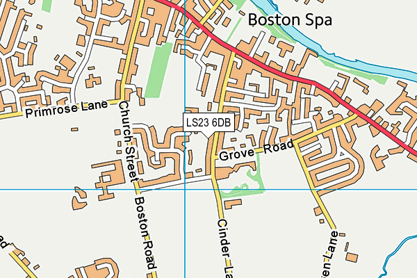 LS23 6DB map - OS VectorMap District (Ordnance Survey)