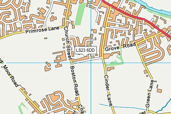 LS23 6DD map - OS VectorMap District (Ordnance Survey)
