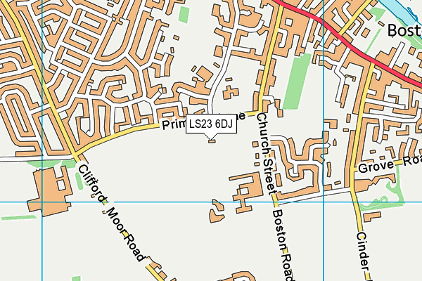 LS23 6DJ map - OS VectorMap District (Ordnance Survey)