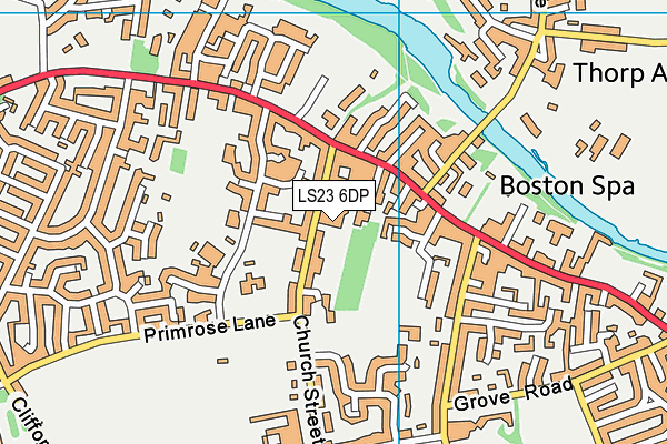 LS23 6DP map - OS VectorMap District (Ordnance Survey)